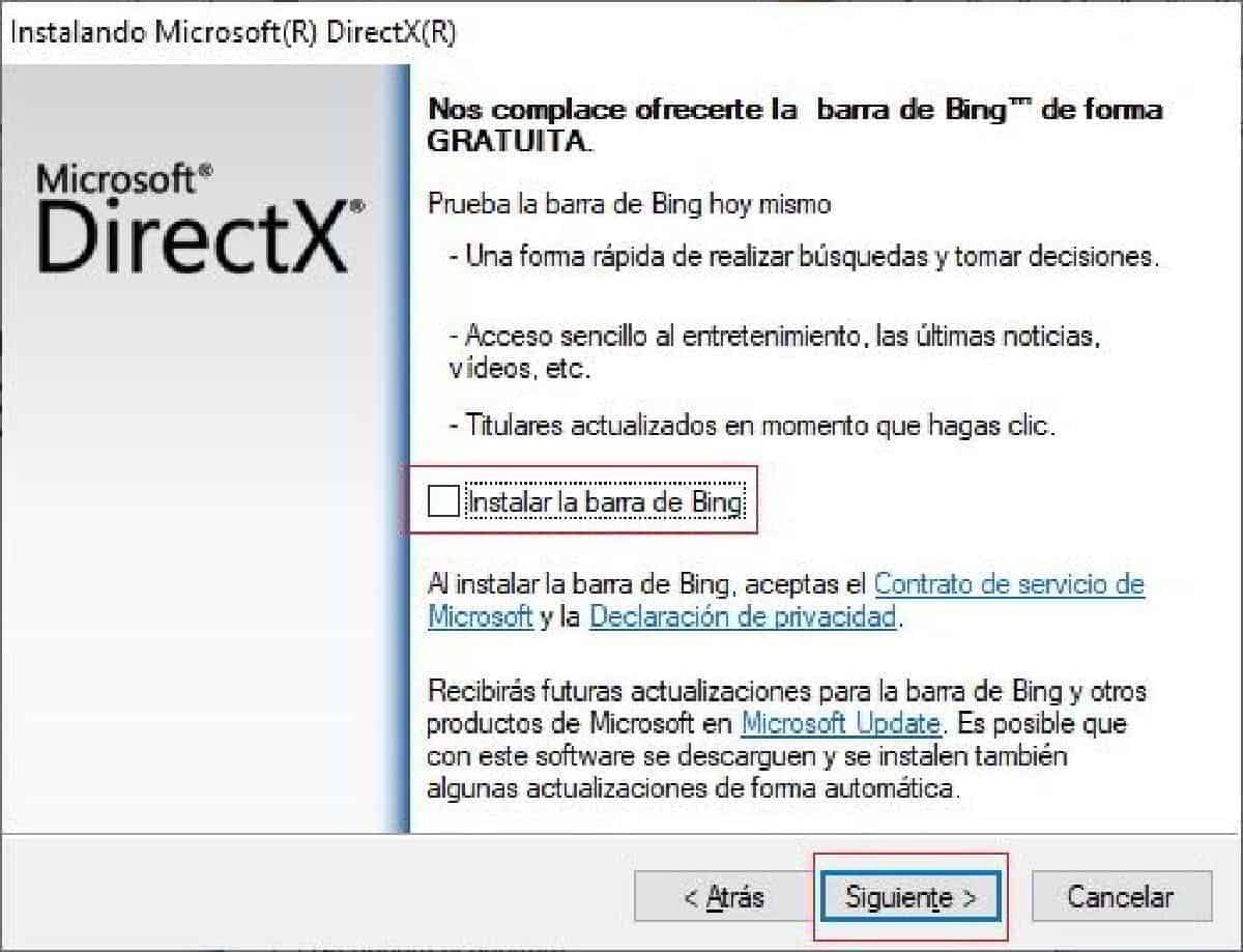 Cómo actualizar DirectX - Actualización