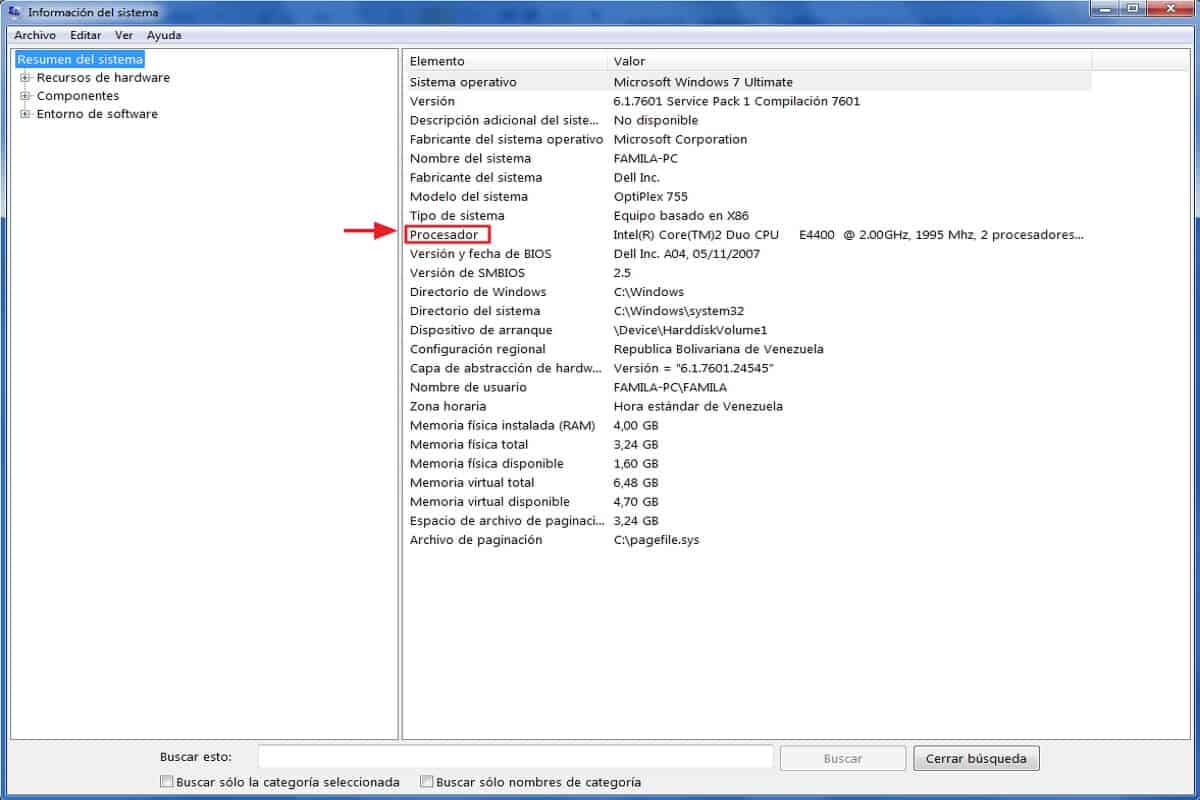 Cómo saber cuántos núcleos tiene mi PC - Utilizando el comando MSInfo32.exe en Windows - PASO 3