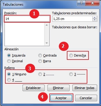 Cómo hacer un índice en Word -  Paso número 3