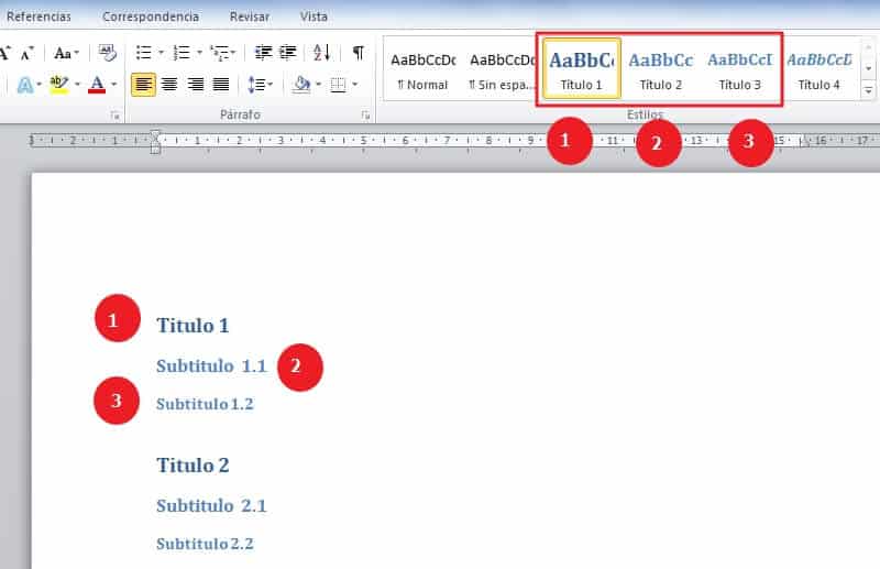 Cómo hacer un índice en Word -  Pasos para hacer un índice en Word de manera automática- paso número 1- paso 1