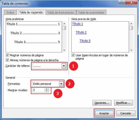 Cómo hacer un índice en Word -  Pasos para hacer un índice en Word de manera automática- paso número 2